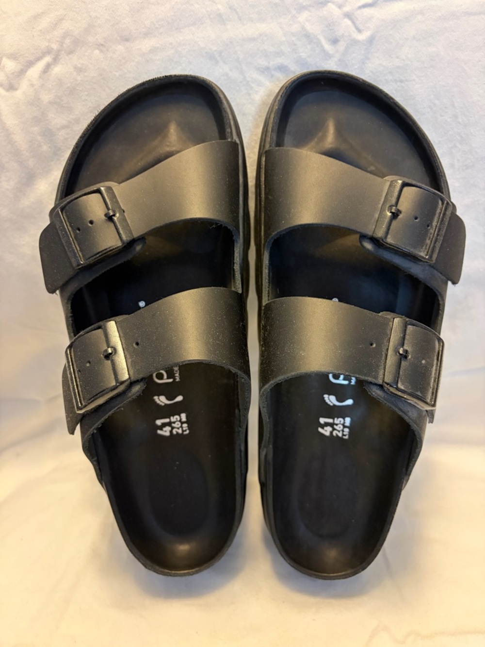 Black leather Arizona style platform
Papillio sandals.